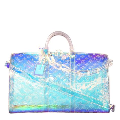 louis vuitton prism keepall monogram bandouliere 50 iridescent|LOUIS VUITTON PVC Monogram Keepall Bandouliere 50 .